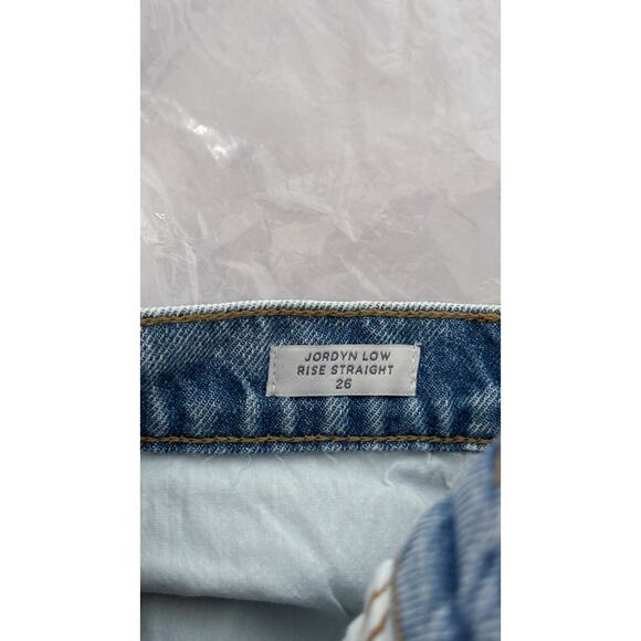 Pacsun Jordyn Low Rise Straight Denim Jeans Womens Size 26 Blue Distressed New - Picture 9 of 10